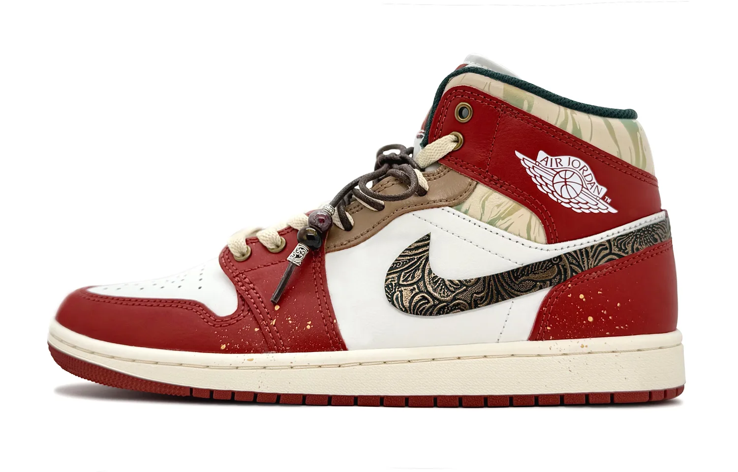 Jordan Кроссовки Air 1 Mid top Vintage Unisex Red White