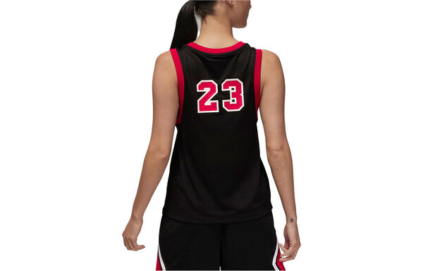 Спортивная футболка jordan basketball jersey 'black/red' Nike, черный — фото 2