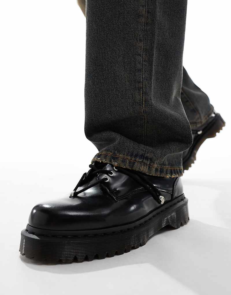 

Черные кожаные туфли с 5 люверсами Dr Martens Zeffir