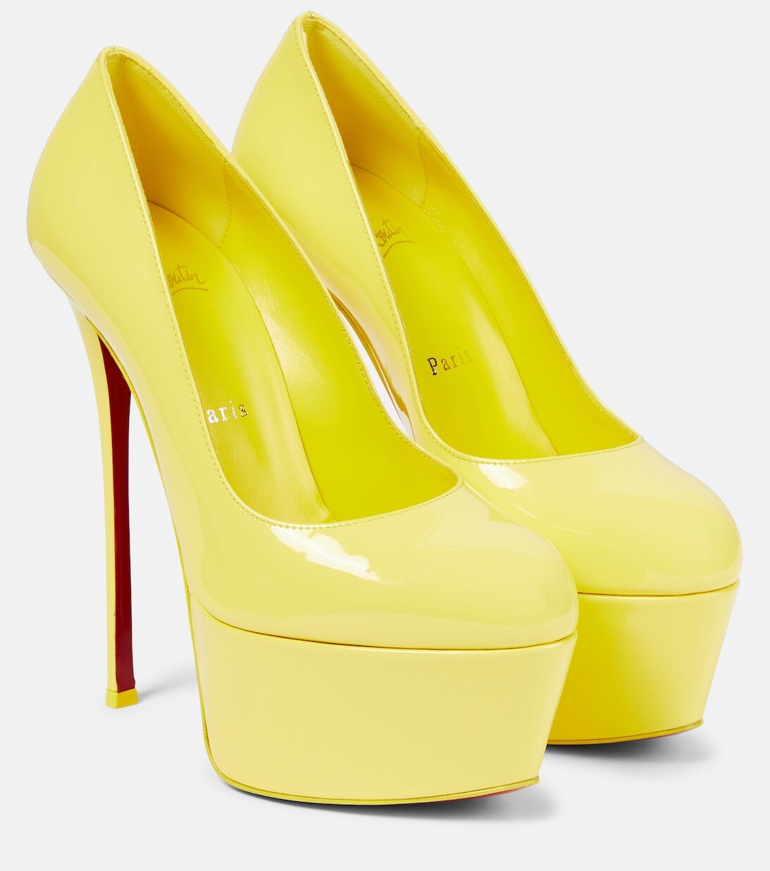 Туфли Dolly Alta из лакированной кожи на платформе Christian Louboutin, розовый