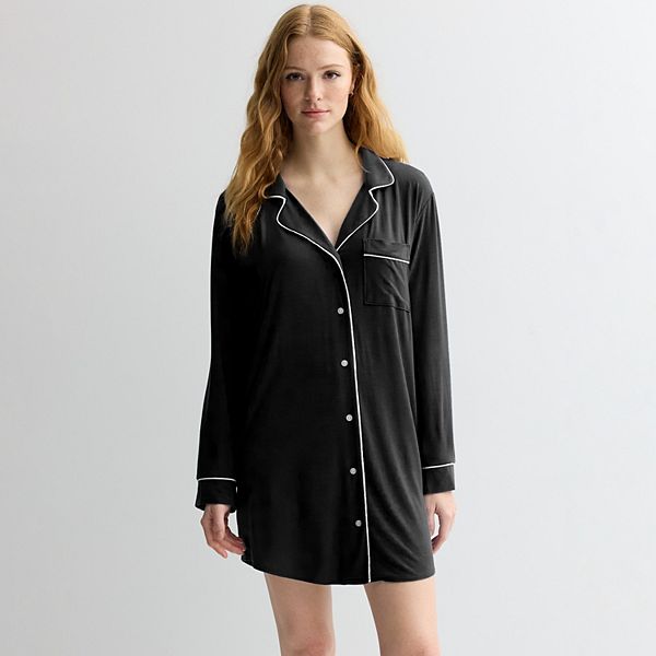 

Женская ночная рубашка с V-образным вырезом Sonoma Goods For Life, Mineral Black