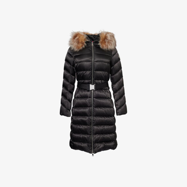 

Длинное пальто Leersie прямого кроя с фирменной нашивкой Moncler, черный