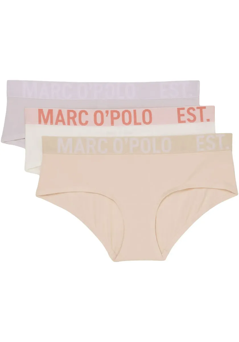 

Трусики Marc O'Polo (3 шт. в упаковке) с поясом с логотипом, цвет Orange-White-Lilac