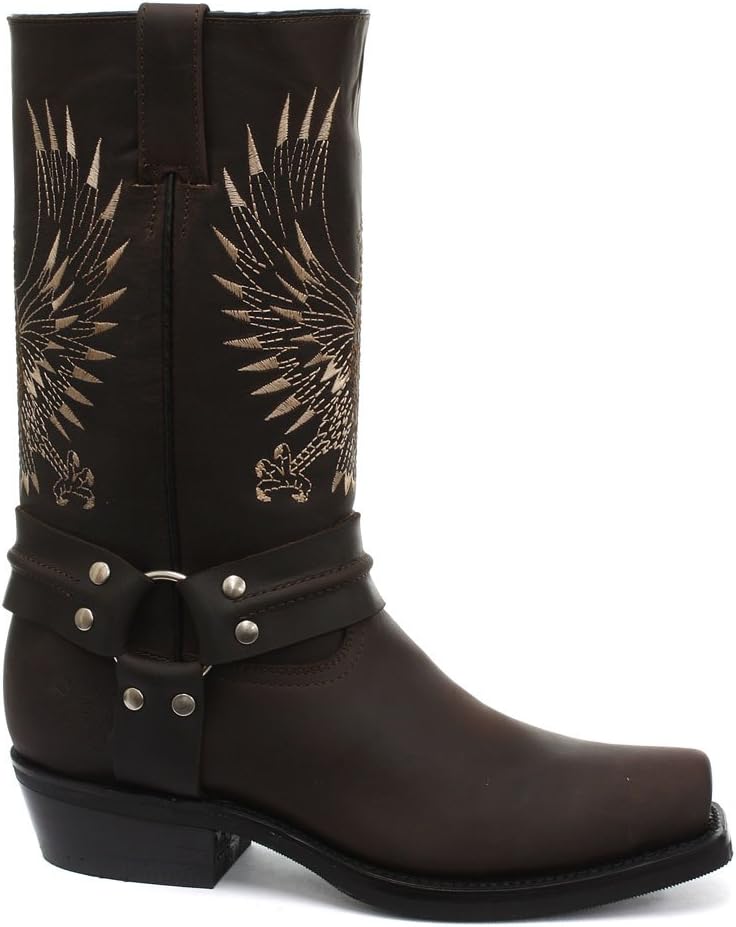 

Мужские ковбойские сапоги Grinders Bald Eagle коричневые