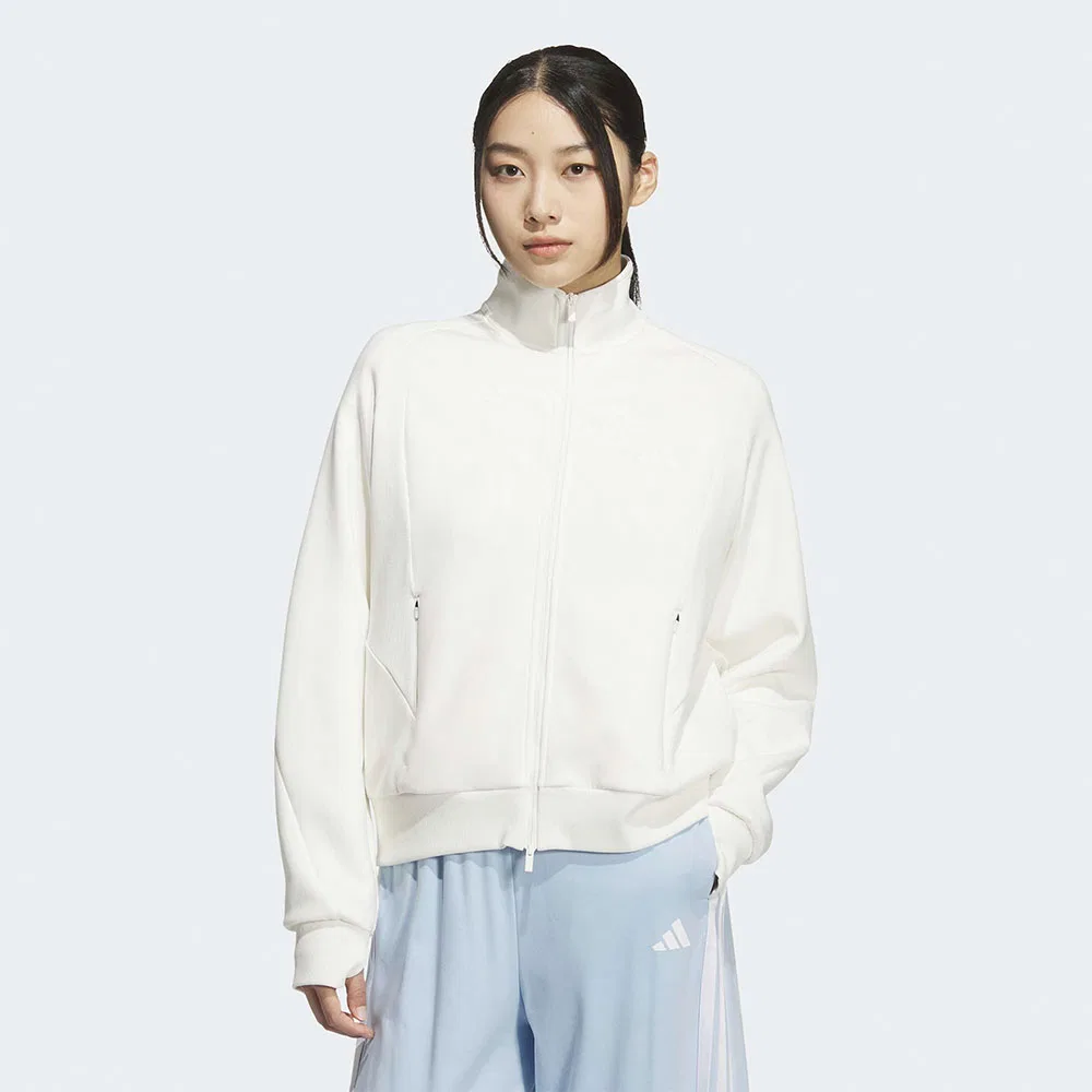 Женский мягкий жакет Soft Luxe свободного кроя цвета офф-вайт от Adidas