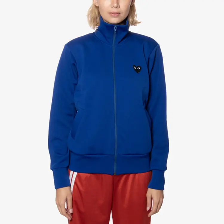 Куртка (WMNS) COMME des GARCONS PLAY Big Heart Zip Sweatshirt 'Navy', темно-синий — фото 3