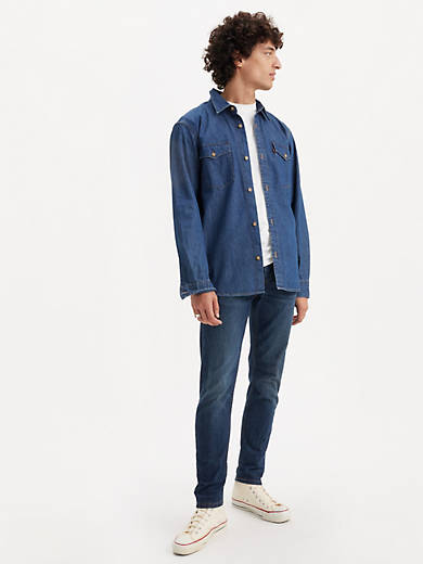 

512 Узкие зауженные мужские джинсы Levi's, цвет Red Haze - Dark Wash - Stretch