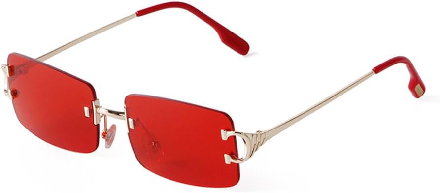 

Солнцезащитные очки без оправы, прямоугольной формы, модные, популярные для женщин и мужчин, небольшие солнцезащитные очки для путешествий, защита от УФ-излучения UV400 MTZJH, C6