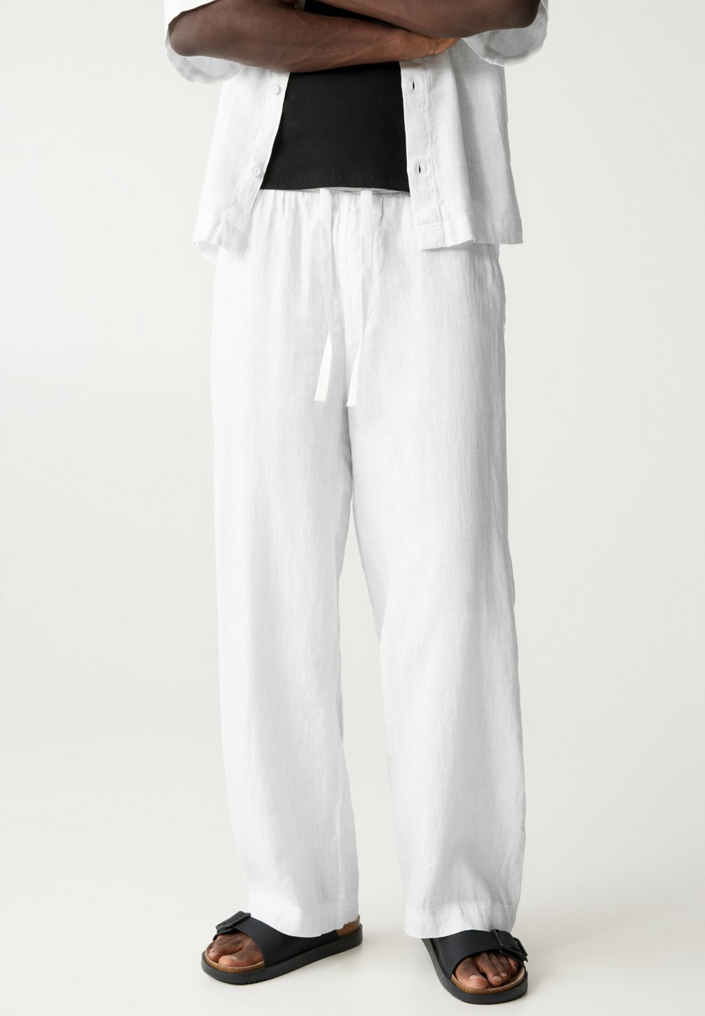 

Брюки LINEN BLEND PULL&BEAR, белый