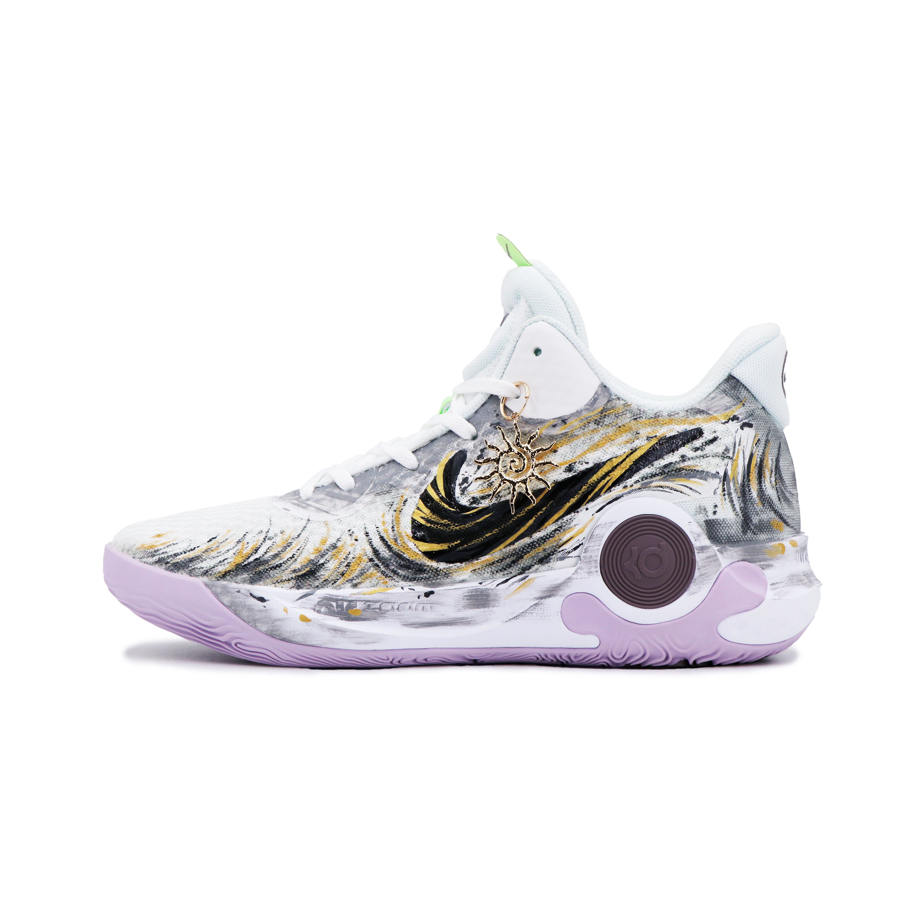 

Nike Баскетбольные кроссовки KD Trey 5 IX Mid, винтажные, мужские, черно-золотые