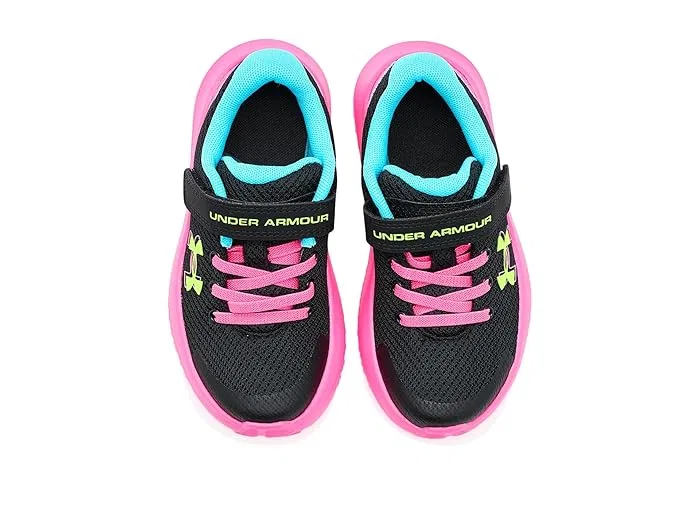 Кроссовки детские Pre School Surge 4 Alternate Closure Under Armour Kids, Black/Fresco Blue/Hyper Green — фото 3