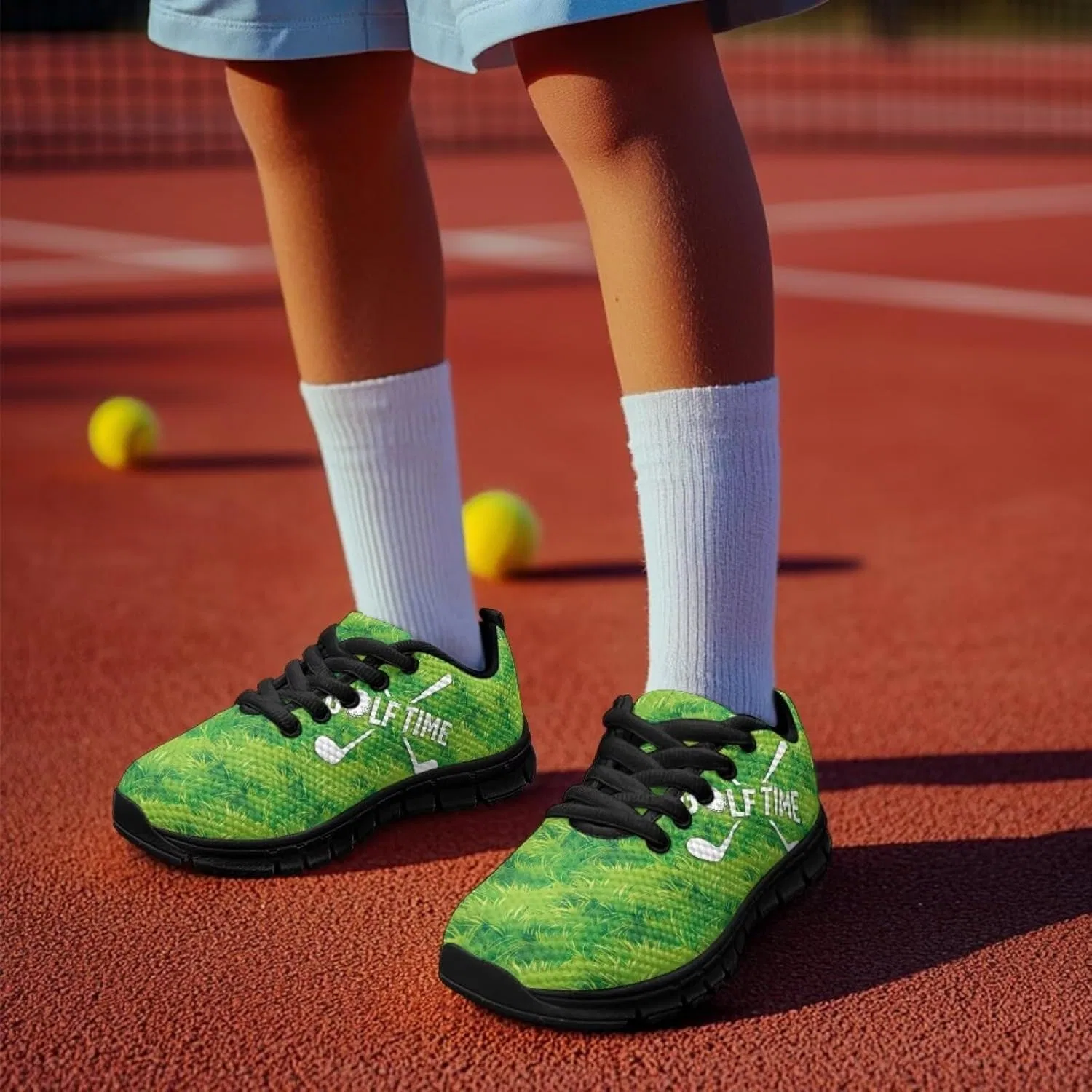 Кроссовки для тенниса Pointodoor, цвет Golf Ball Print-green — фото 3