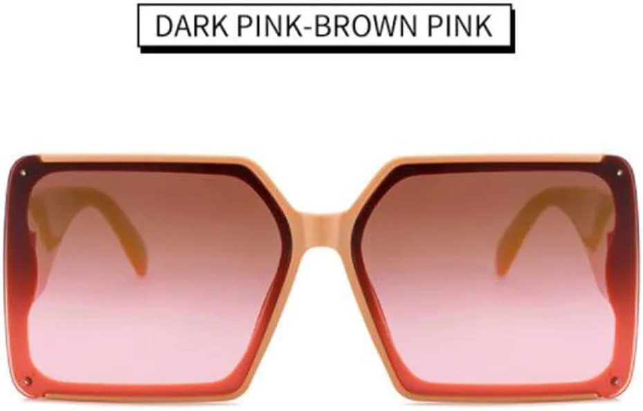 

Солнцезащитные очки квадратные Weloveushop, крупная оправа, защита от УФ. Цвет: рисовый желтый, чайное дерево, розовый. Черная оправа, серые вкрапления. Унисекс