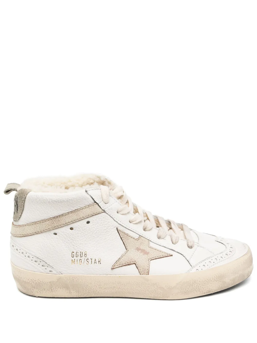 Высокие кеды Mid Star Nappa GOLDEN GOOSE, белый