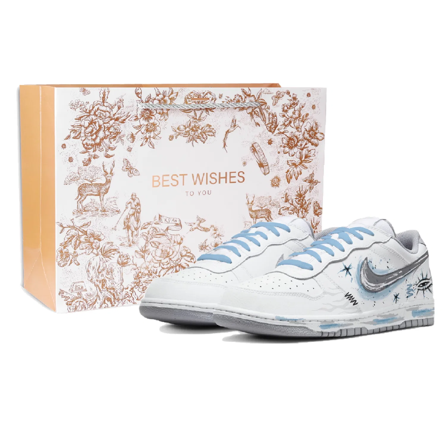 Кеды Nike Dunk Ice Starry Eye White