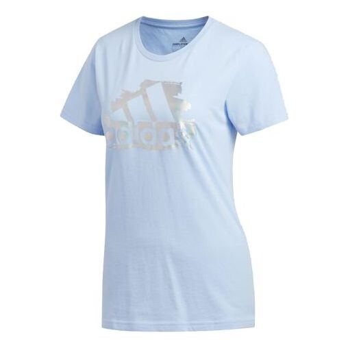 

Футболка see u ss tee training sports с коротким рукавом голубые Adidas, голубой