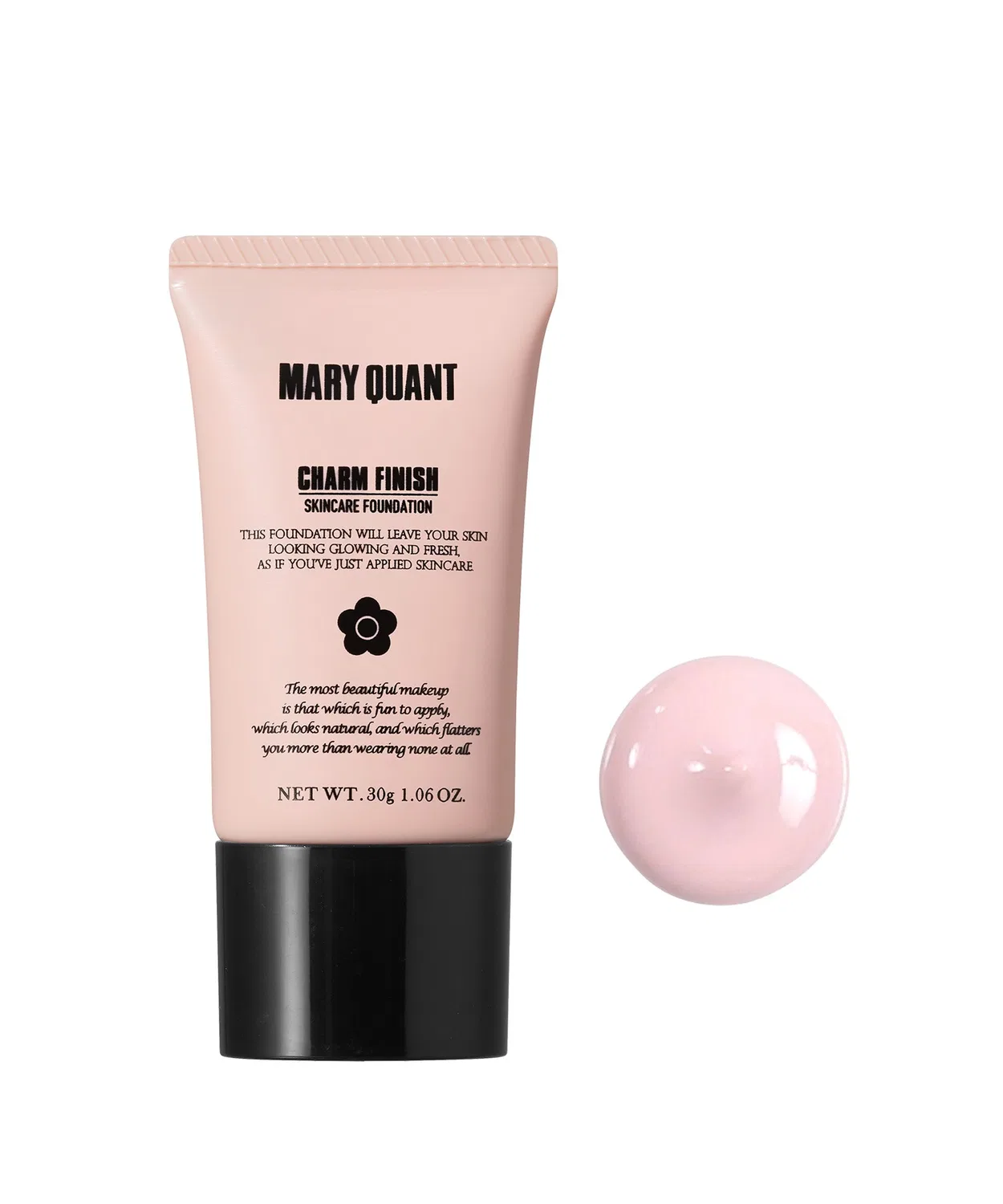 Тональный крем Charm Finish с SPF32 PA++, бренд Mary Quant, тональная основа с уходом, оттенок 01 Silky Pink