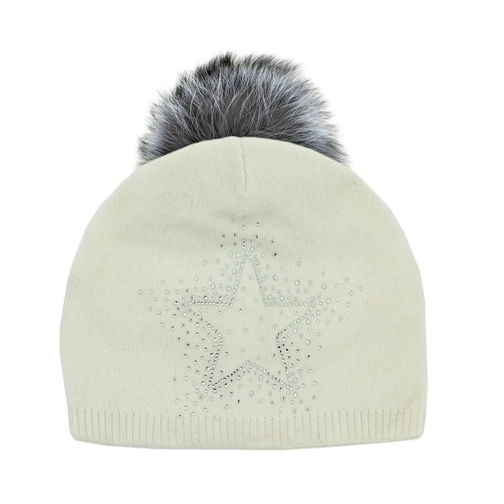 

Шапка Peter Glenn Shining Star с помпоном из натурального меха (для девочек), White/Silver Fox