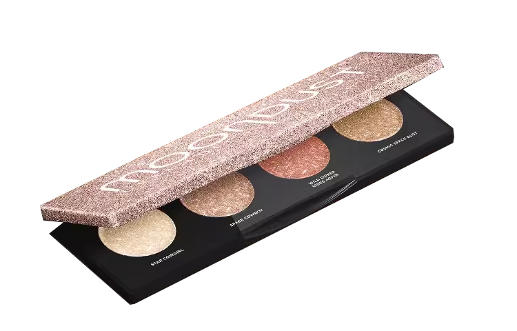 UD MOONDUST 4 цвета теней для век, легко растушевываются, подчеркивают взгляд, мерцающие, 4G, подарок на день рождения для девушки URBAN DECAY, vega sparkling rhinestone disk — фото 4