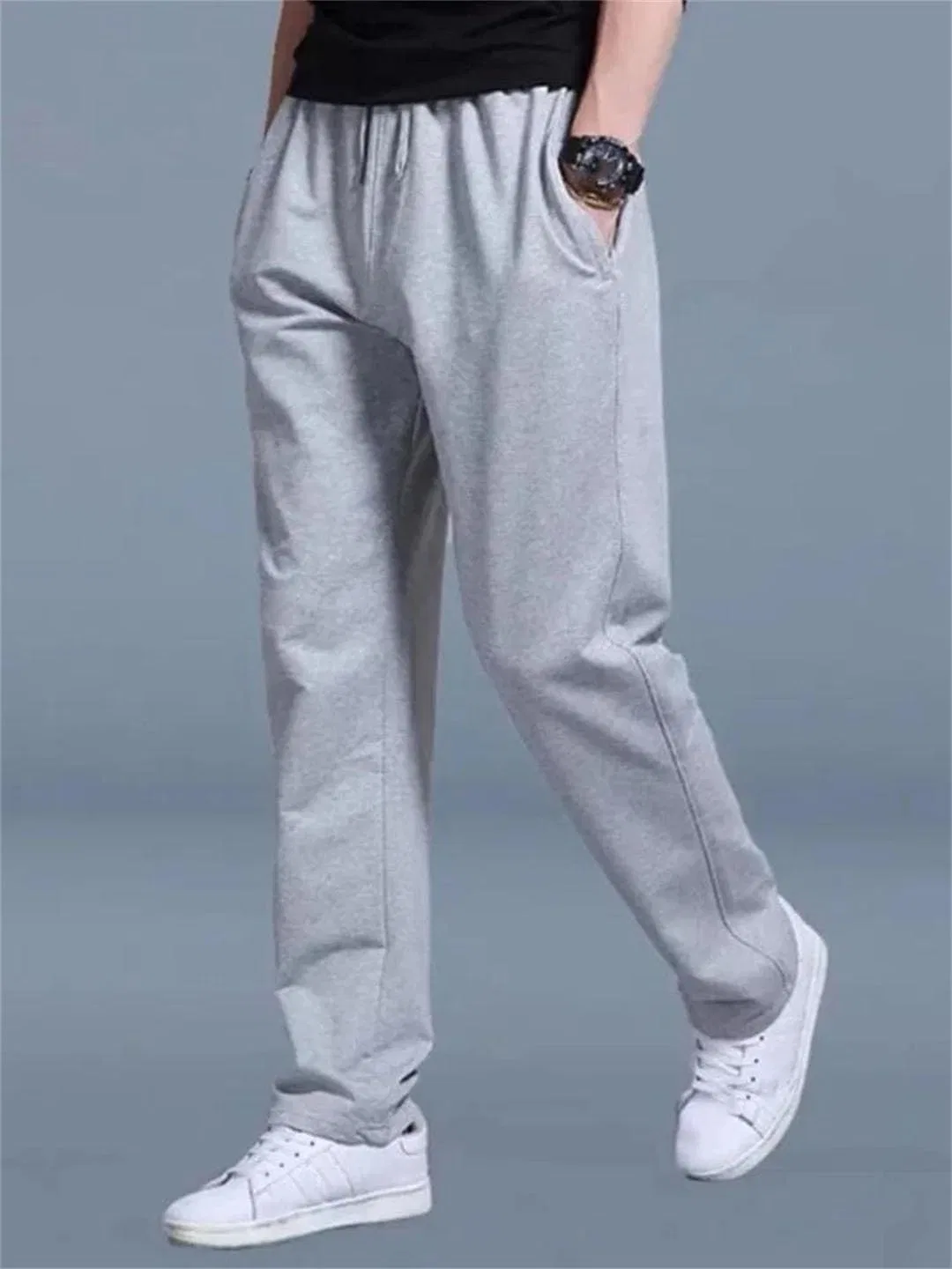 Мужские спортивные брюки прямого кроя для тренировок и бега Generic, Picture Color — фото 2
