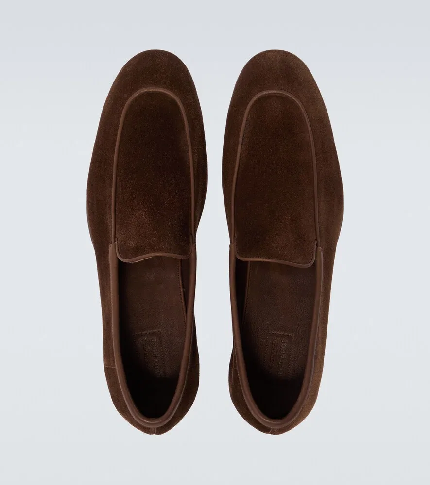 Замшевые лоферы Тайн John Lobb, черный — фото 4