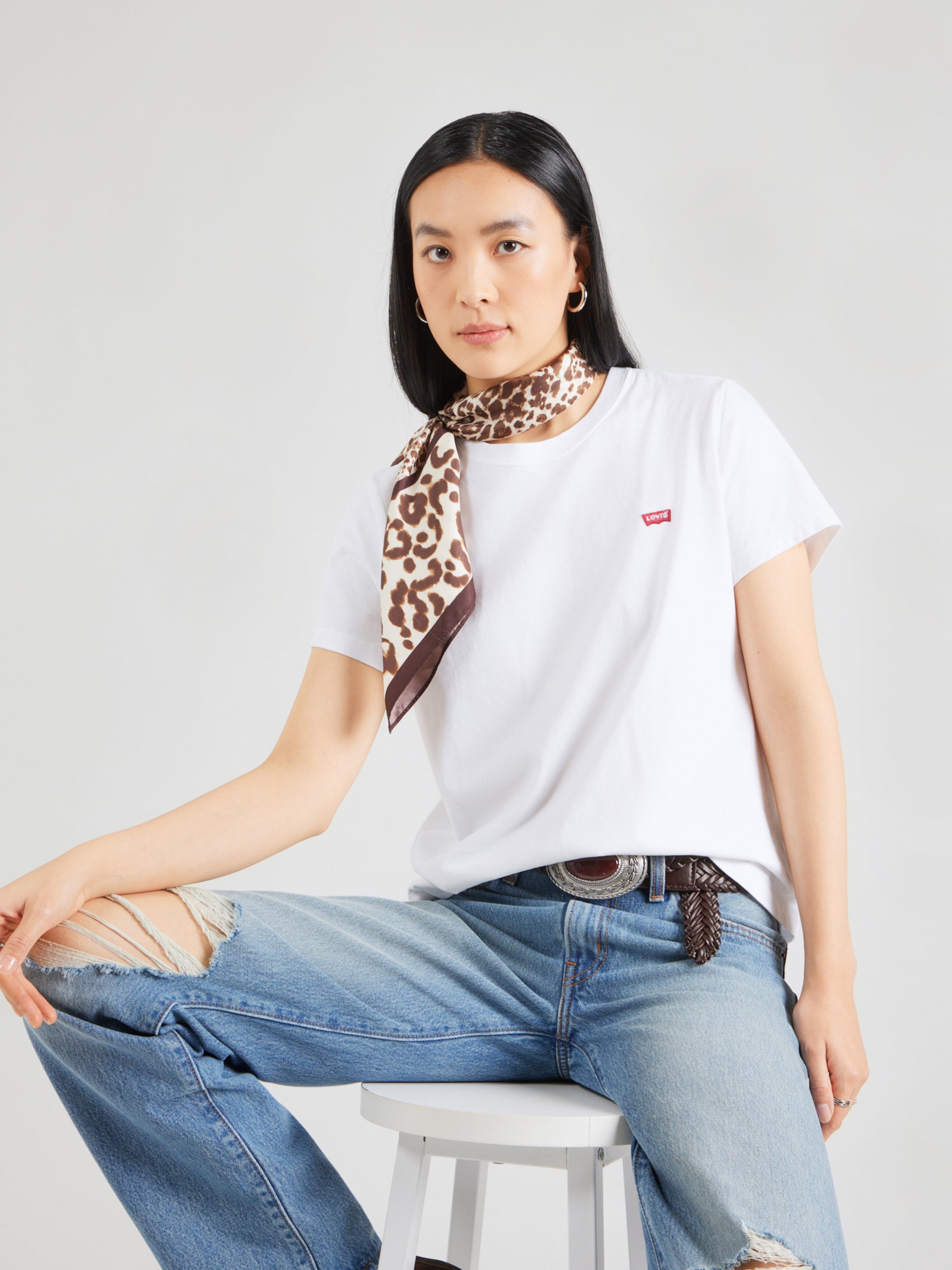LEVI'S  Футболка 'Favorite Cotton Tee' в белом цвете — фото 3