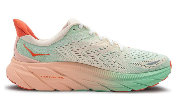 Кроссовки clifton 8 'orange mint green' Hoka One One, розовый — фото 3