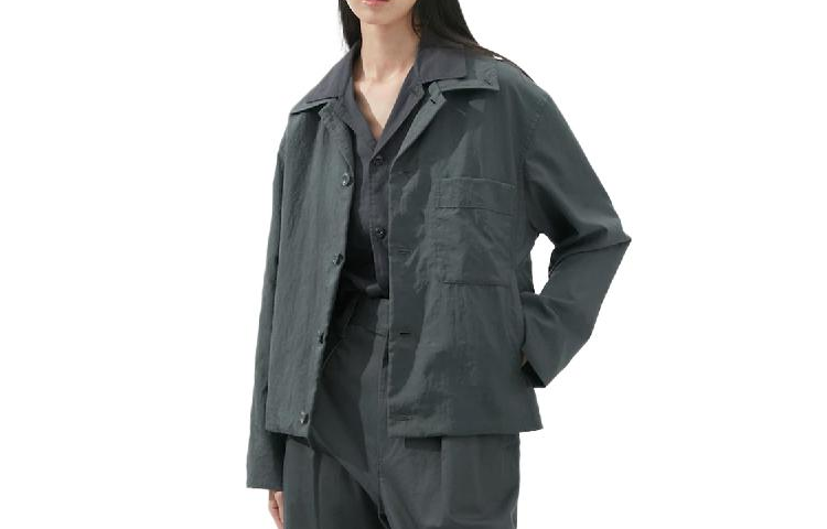 

UNIQLO Куртка унисекс темно-серого цвета, Dark Gray