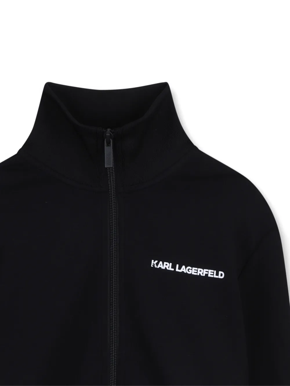Свитер на молнии Karl Lagerfeld Kids, черный — фото 3