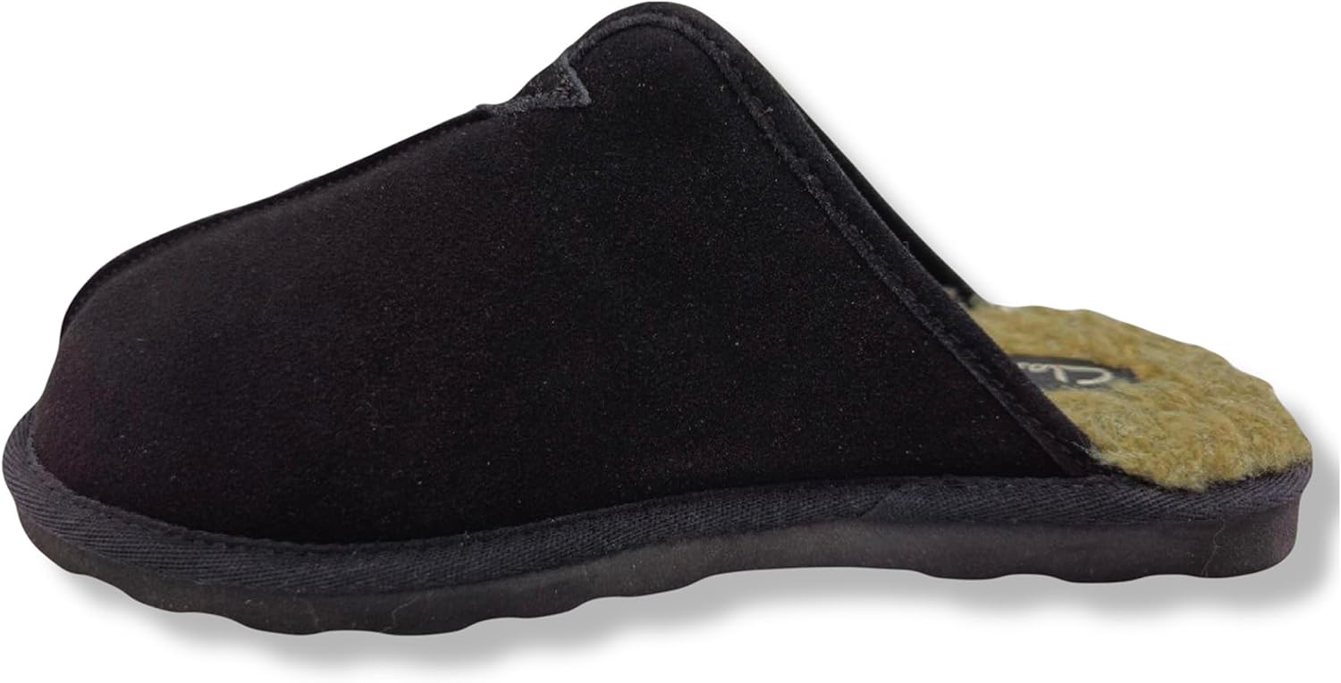 

Мужские тапочки Clarks с мягким мехом, черный/бежевый