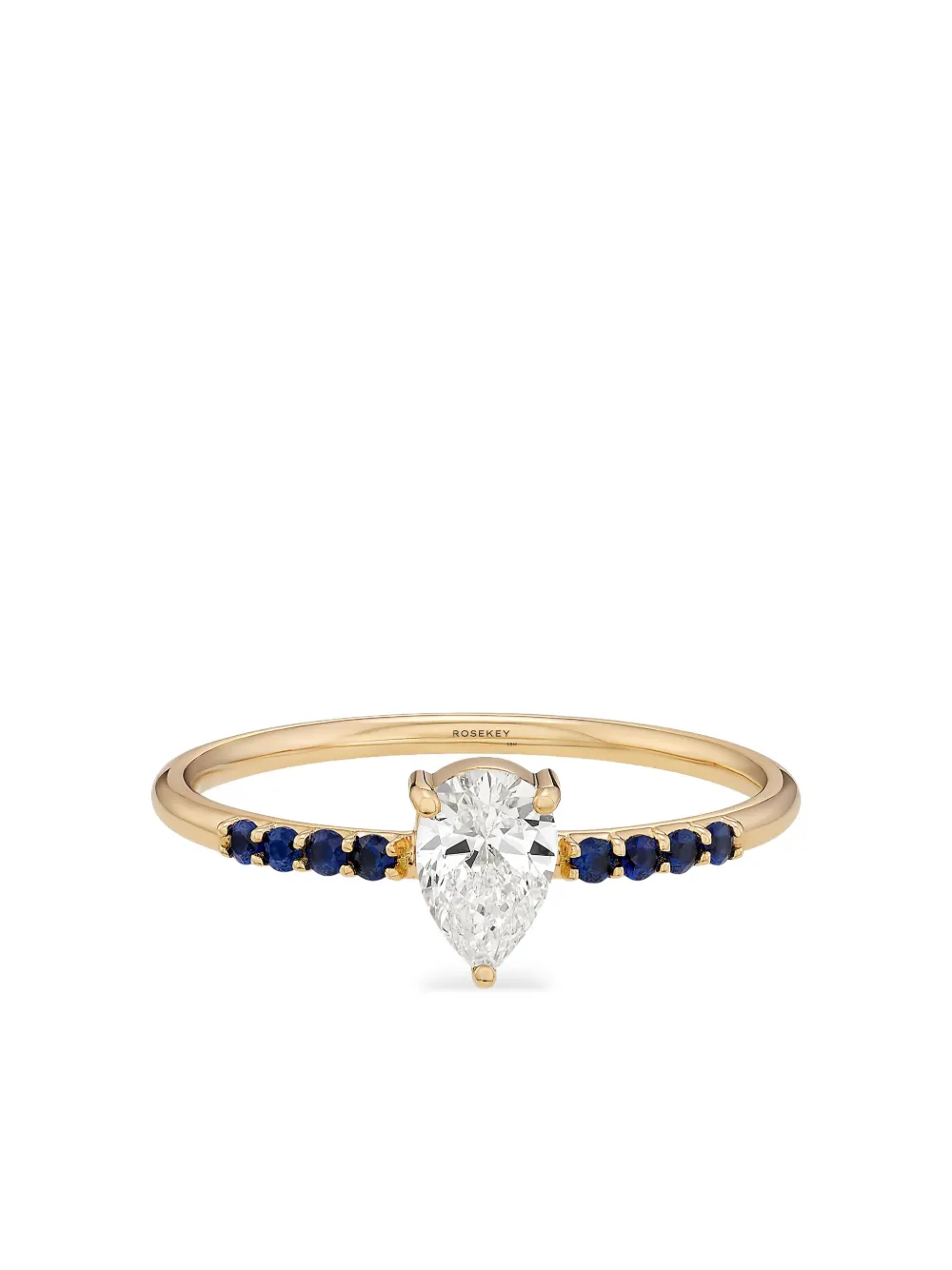 

Кольцо Pixies Solitaire из розового золота с бриллиантами и сапфирами Rosekey, золотой