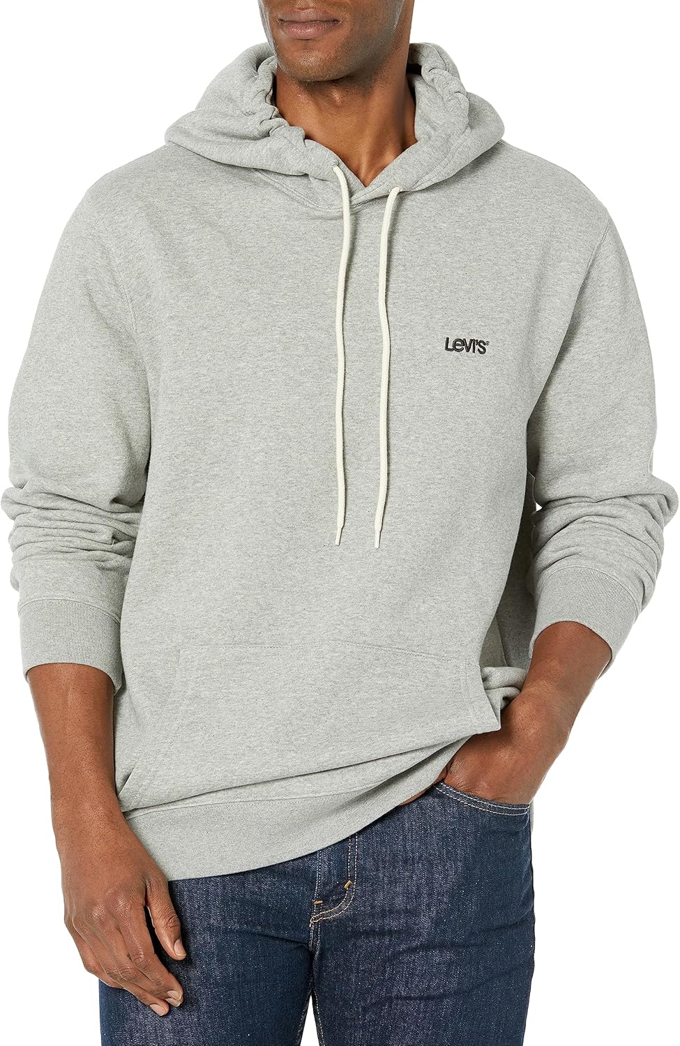 

Мужская сезонная толстовка с логотипом Levi's, Mid Tone Grey Heather, Серый, Мужская сезонная толстовка с логотипом Levi's, Mid Tone Grey Heather