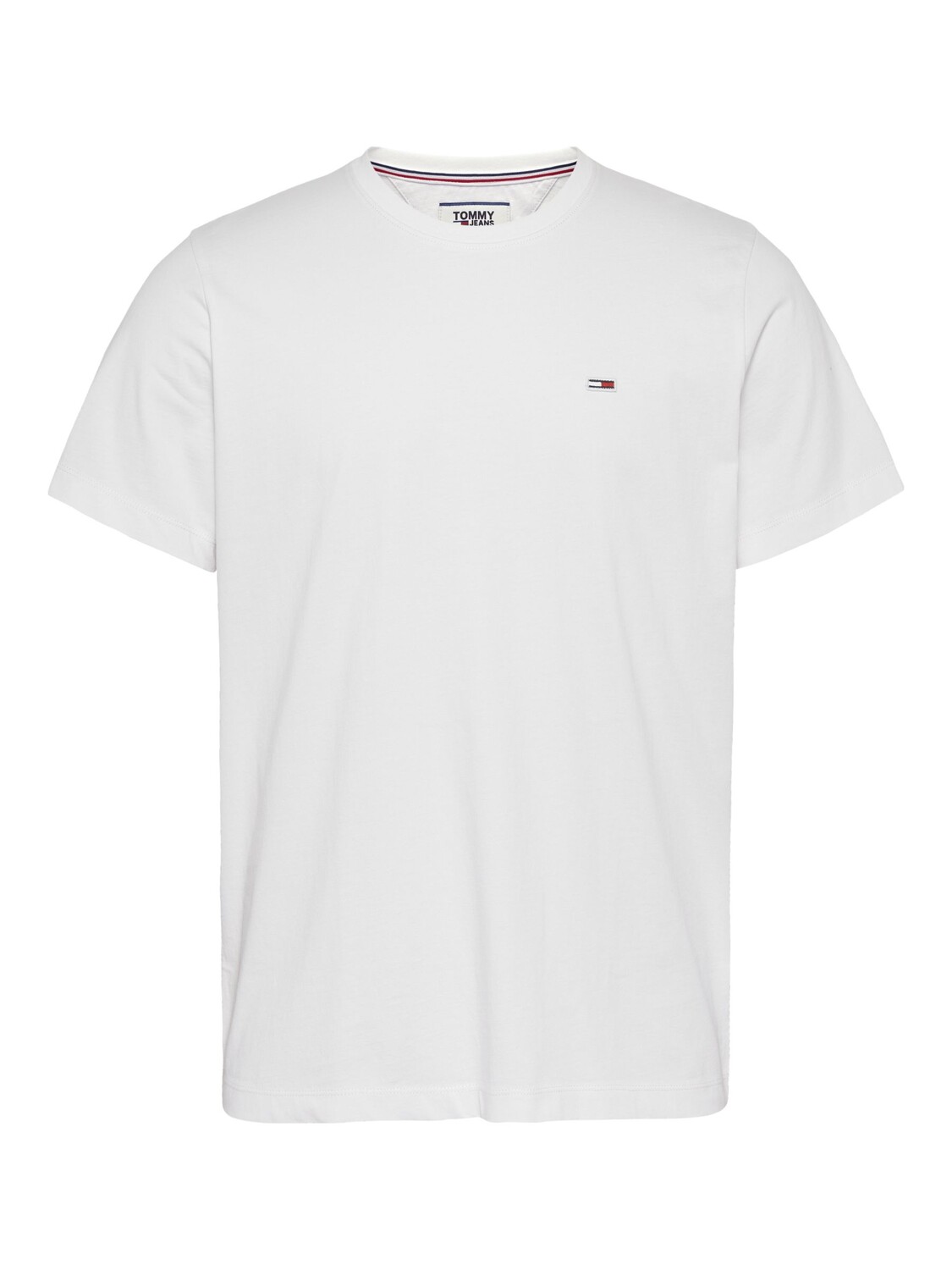 

Футболка Tommy Jeans из джерси с круглым вырезом, белая, Белый, Футболка Tommy Jeans из джерси с круглым вырезом, белая