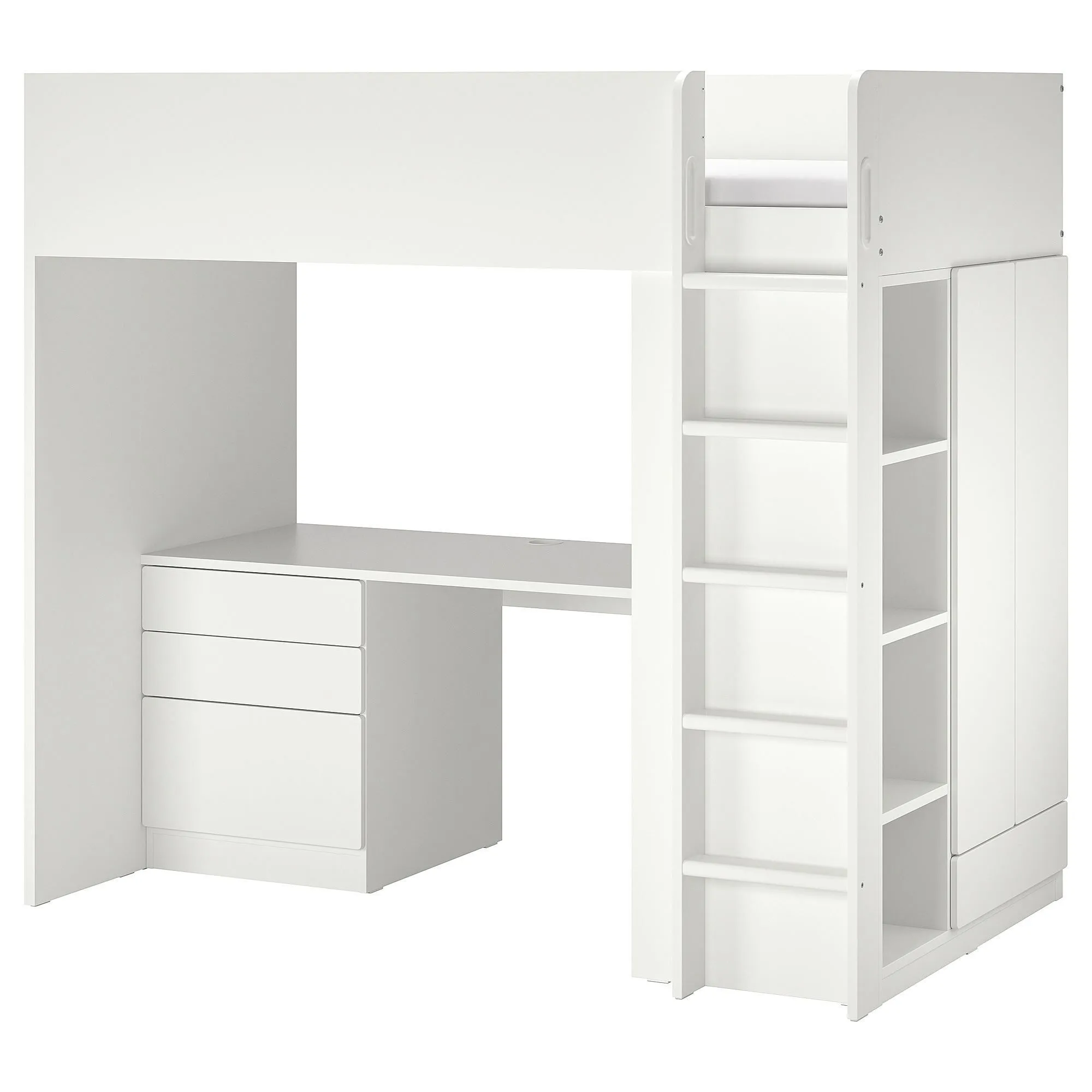 

Двухъярусная кровать, белая, 90х200 см, с 4 ящиками SMÅSTAD IKEA