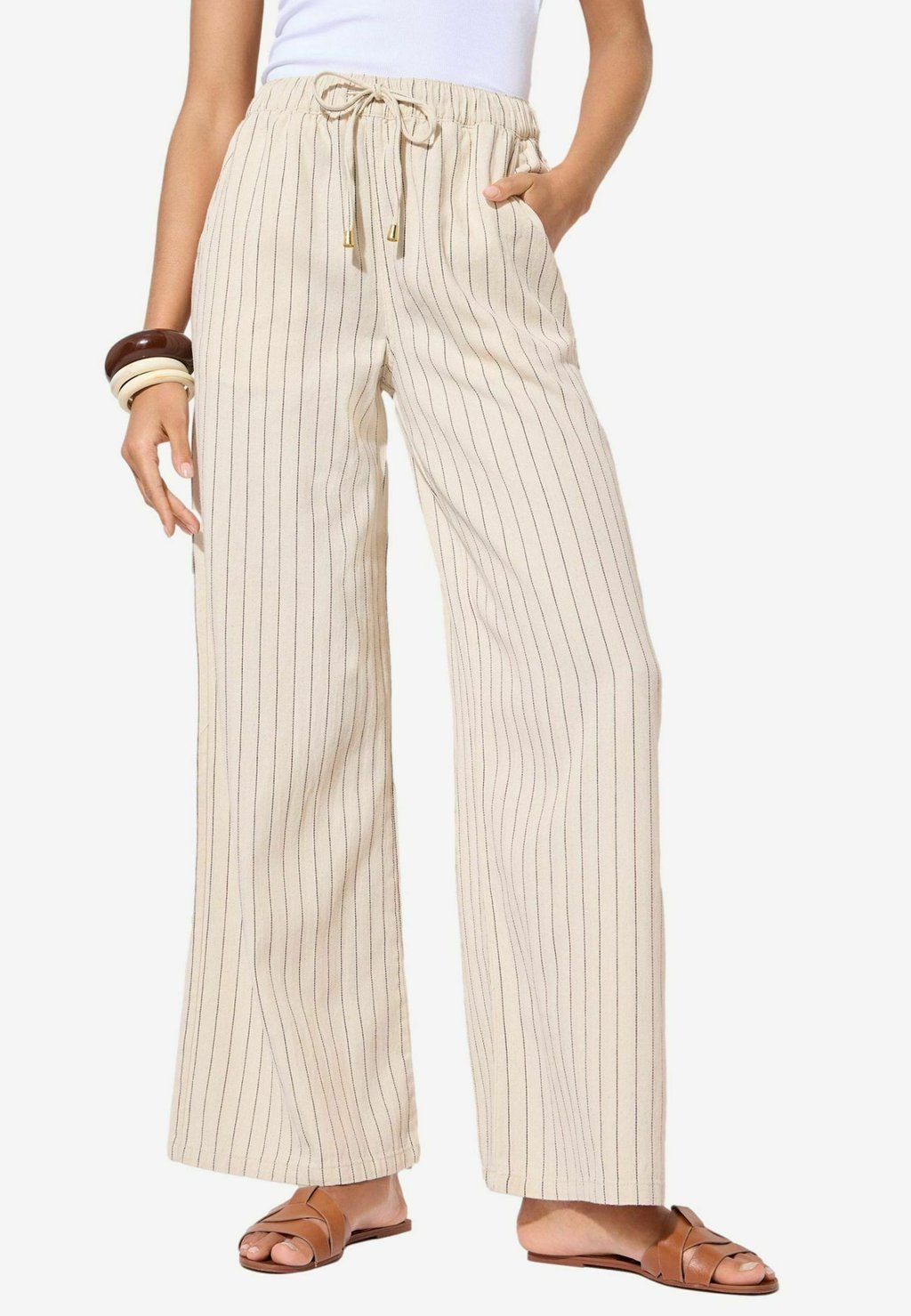 

Брюки WIDE LEG ELASTICATED Friends Like These, бежевый