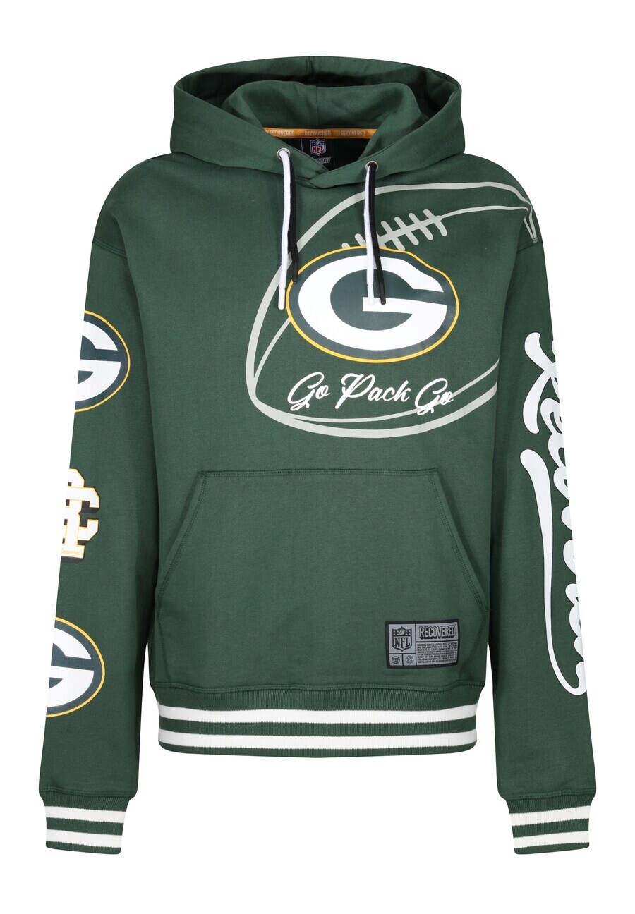 

Толстовка с капюшоном Recovered Sweatshirt NFL Packers Go Pack Go, зеленый