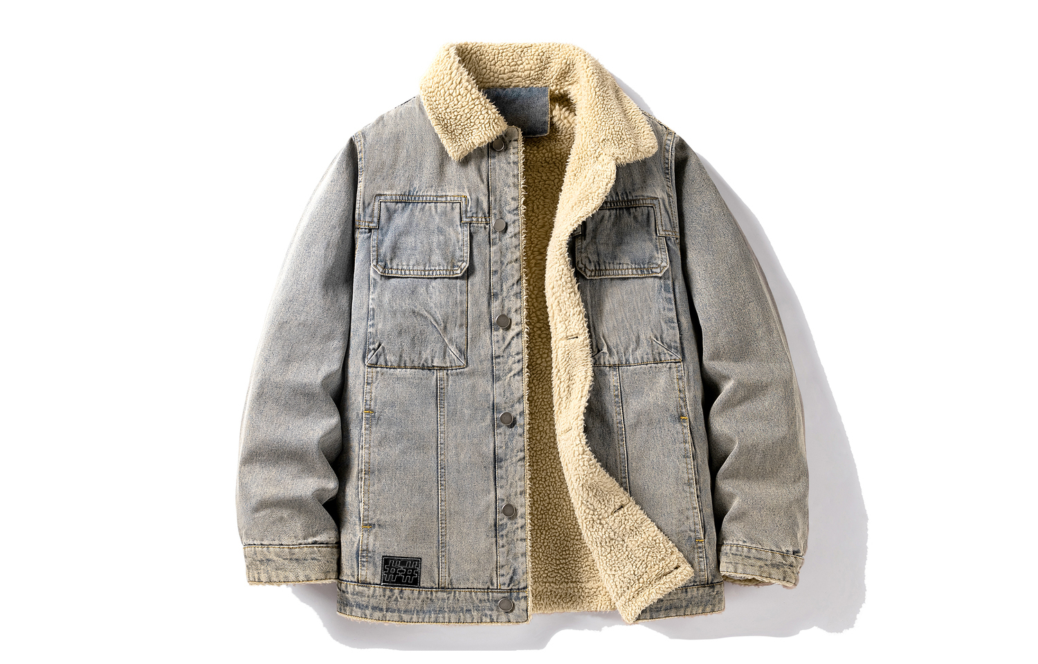 

BEENTRILL Пальто с бархатистой текстурой Unisex, Yellow Mud