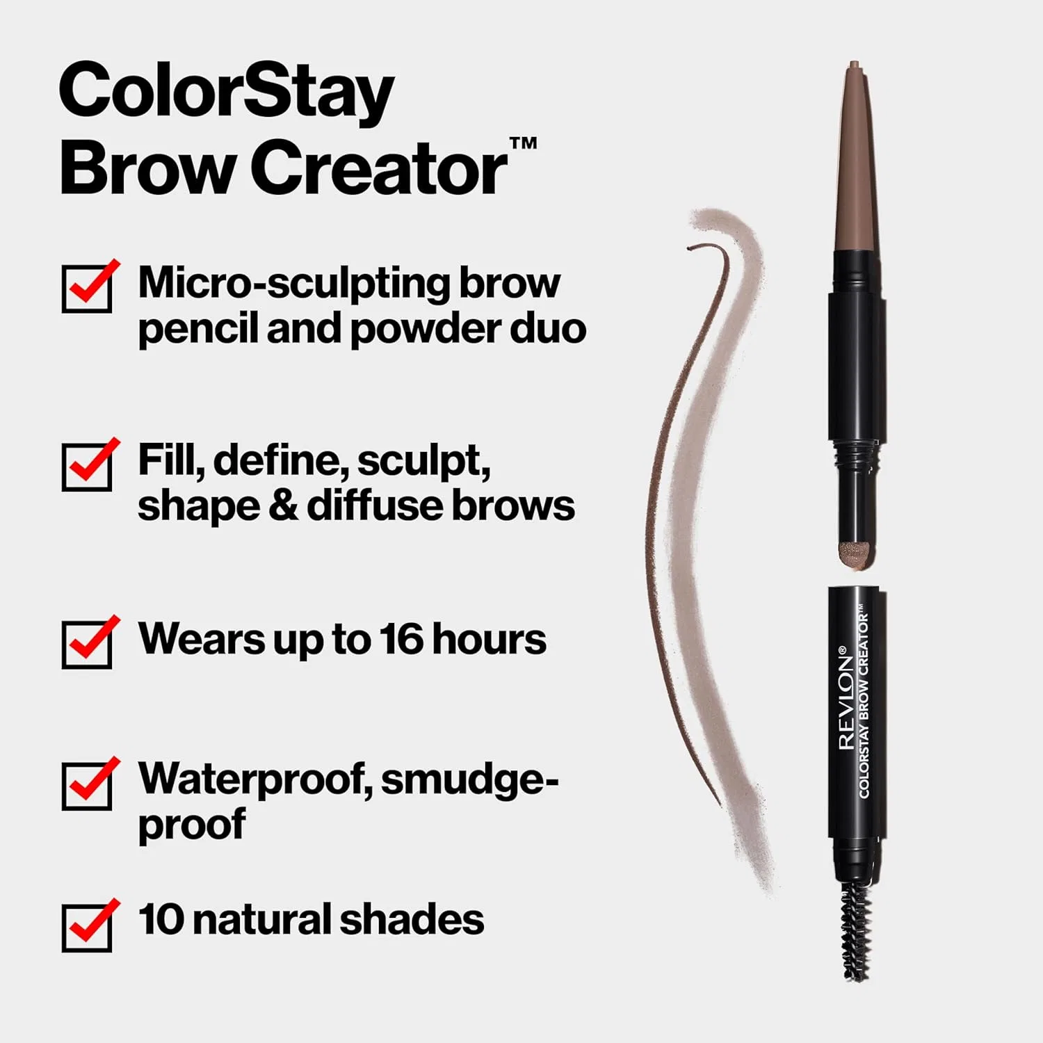 Карандаш для бровей Revlon ColorStay Brow Creator 2-in-1 600 Blonde 0.4 oz — фото 3