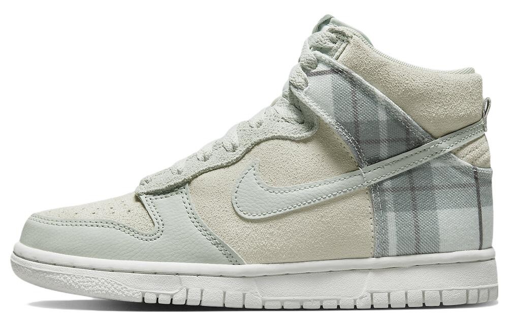 

Nike Dunk High SE Tartan Plaid Белый Светло-Зеленый (GS)