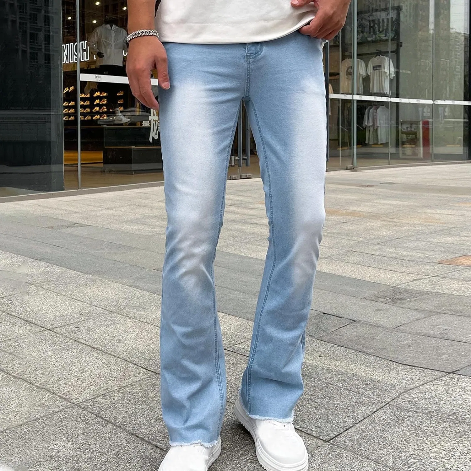 Джинсы, Slim Fit, Light Blue generic — фото 4