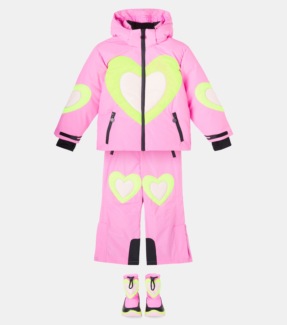 Зимние ботинки с цветными блоками Stella McCartney Kids, розовый — фото 2