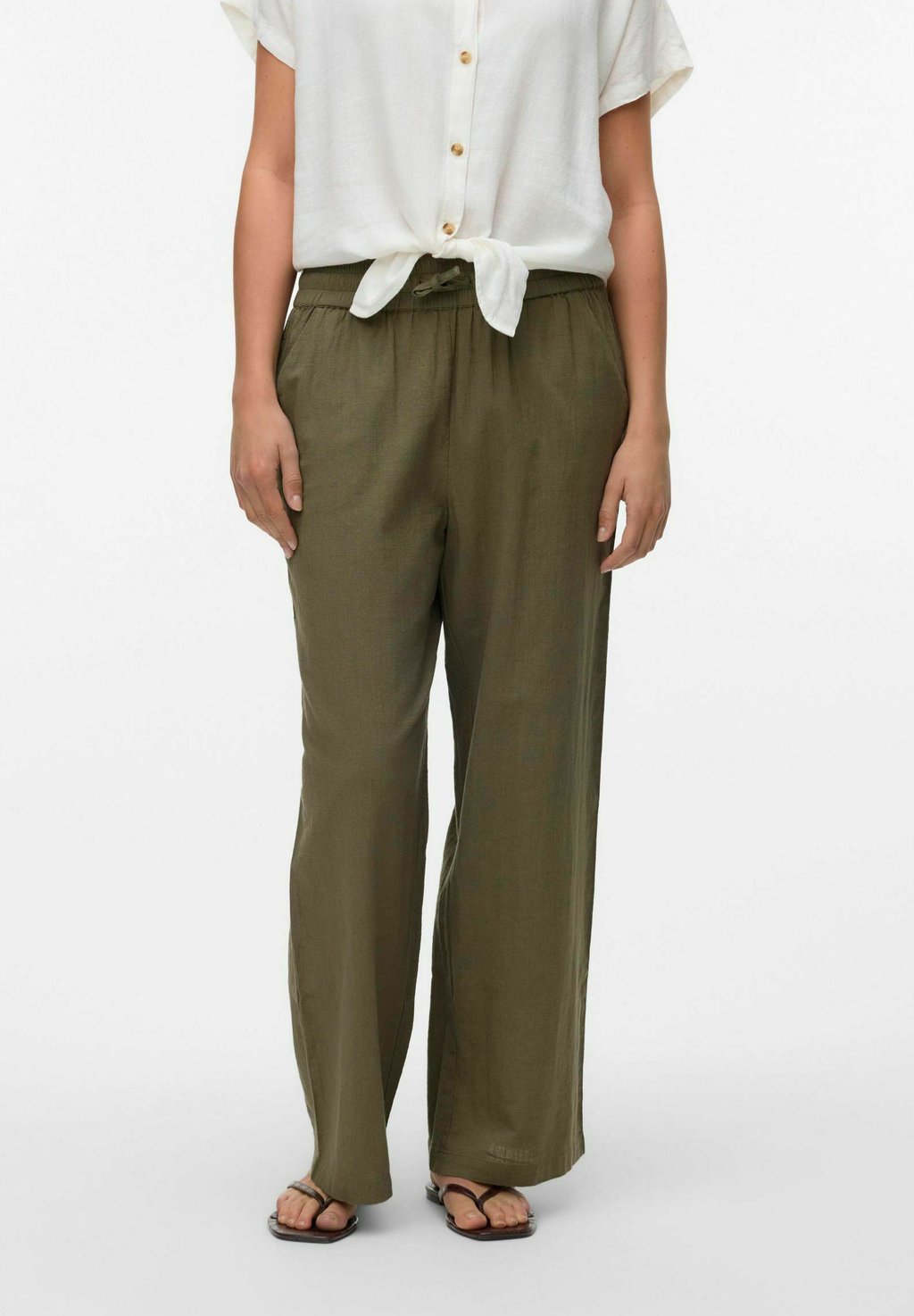 

Брюки VMCAIA MITTLERE TAILLE Vero Moda, хаки