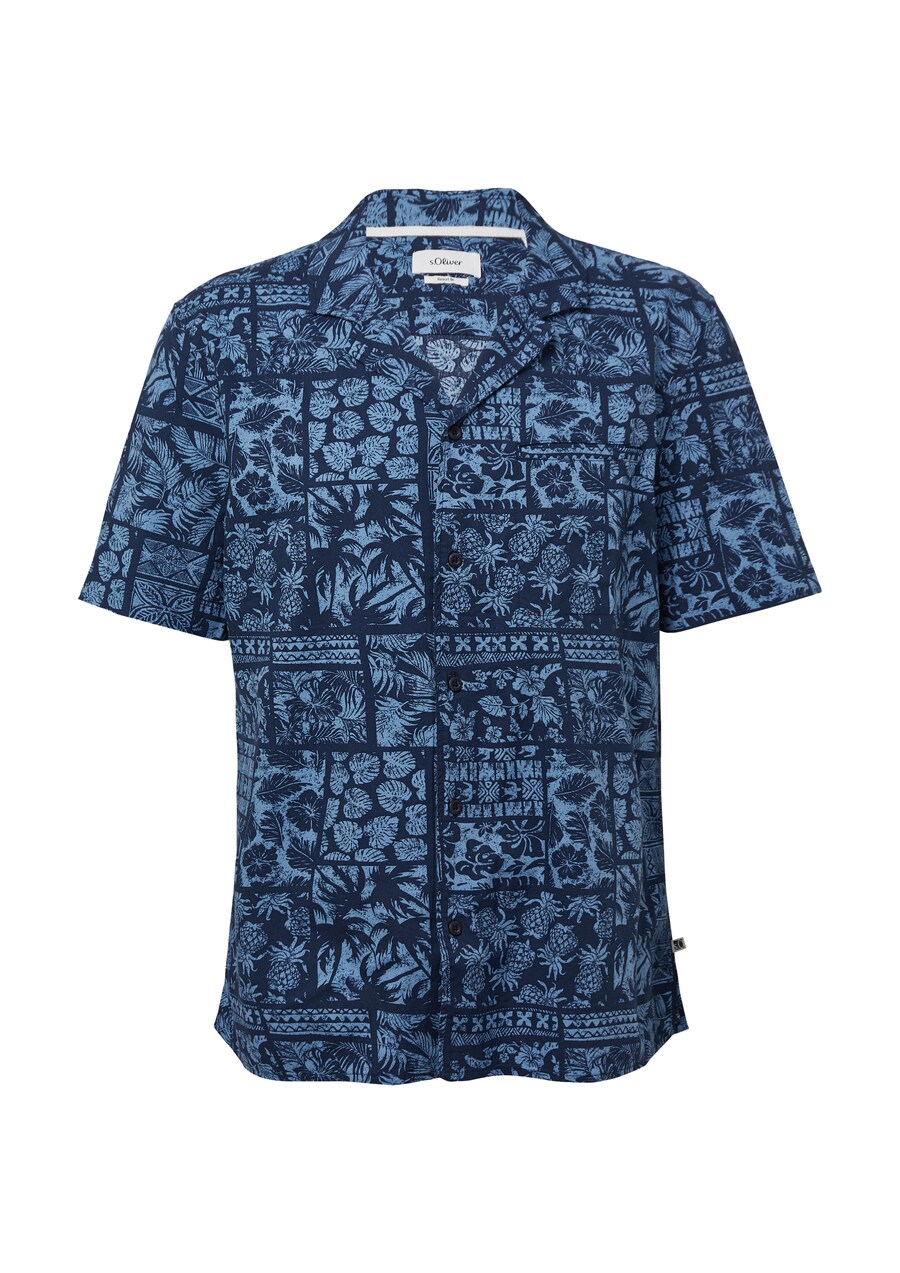 

Рубашка на пуговицах классического кроя s.Oliver, Blue/marine blue