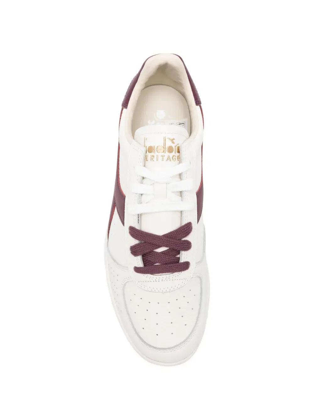 Элитные кожаные кроссовки Dominio Diadora, белый — фото 4