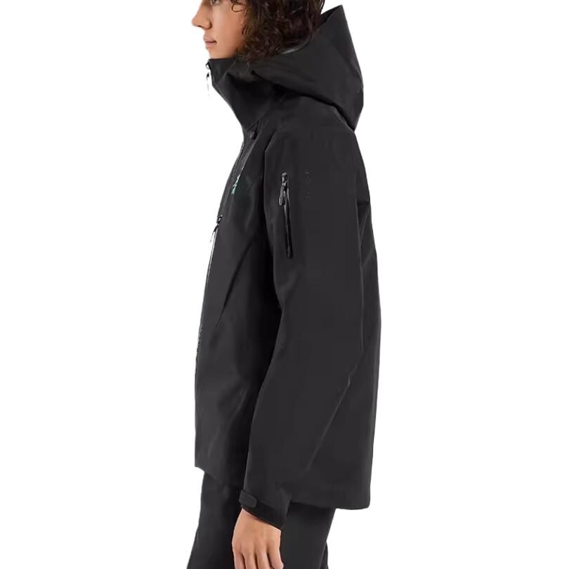 Куртка женская Arcteryx Alpha с капюшоном, черный — фото 2
