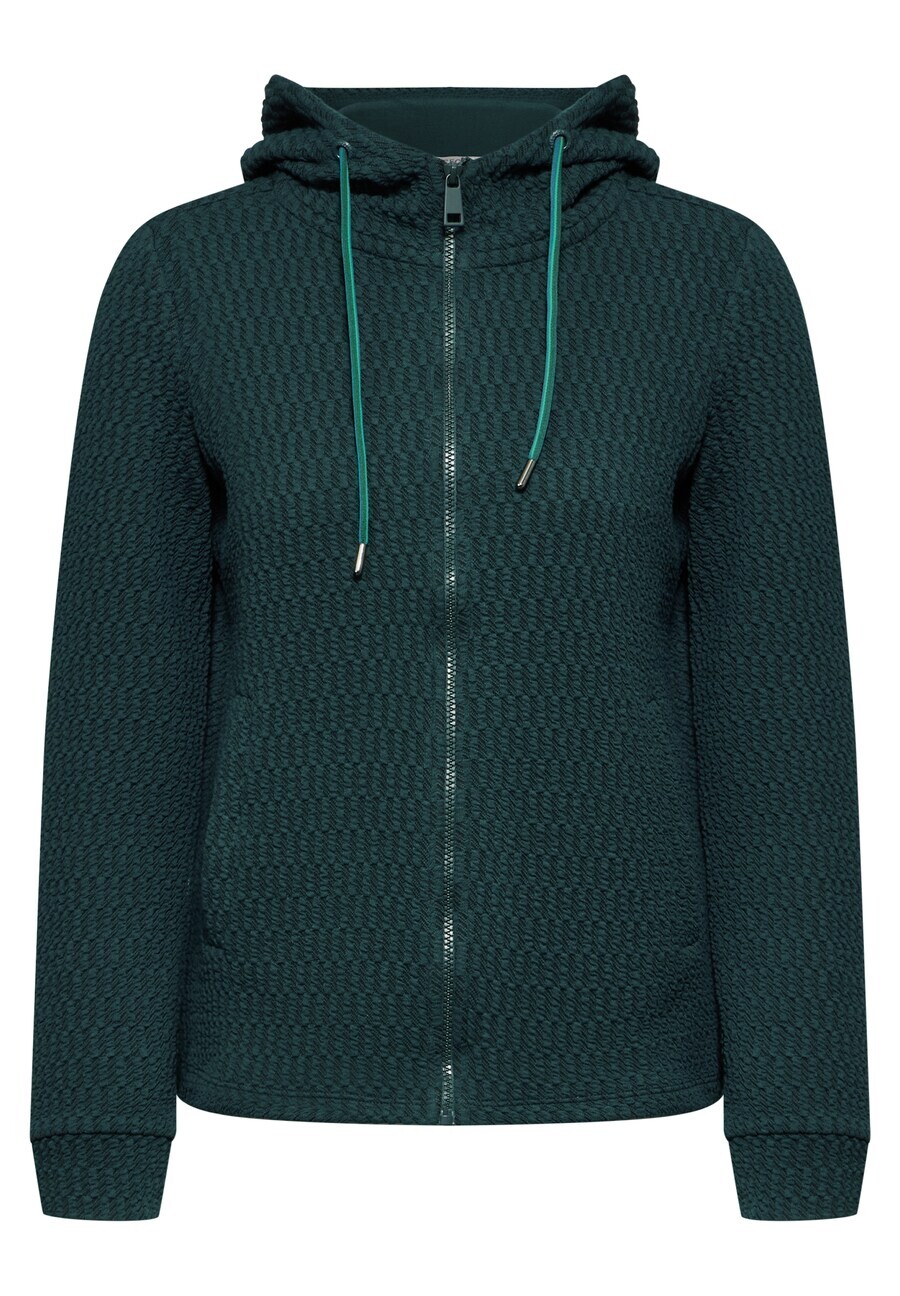 

Толстовка с капюшоном на молнии CECIL Zip-Up Hoodie, зеленый