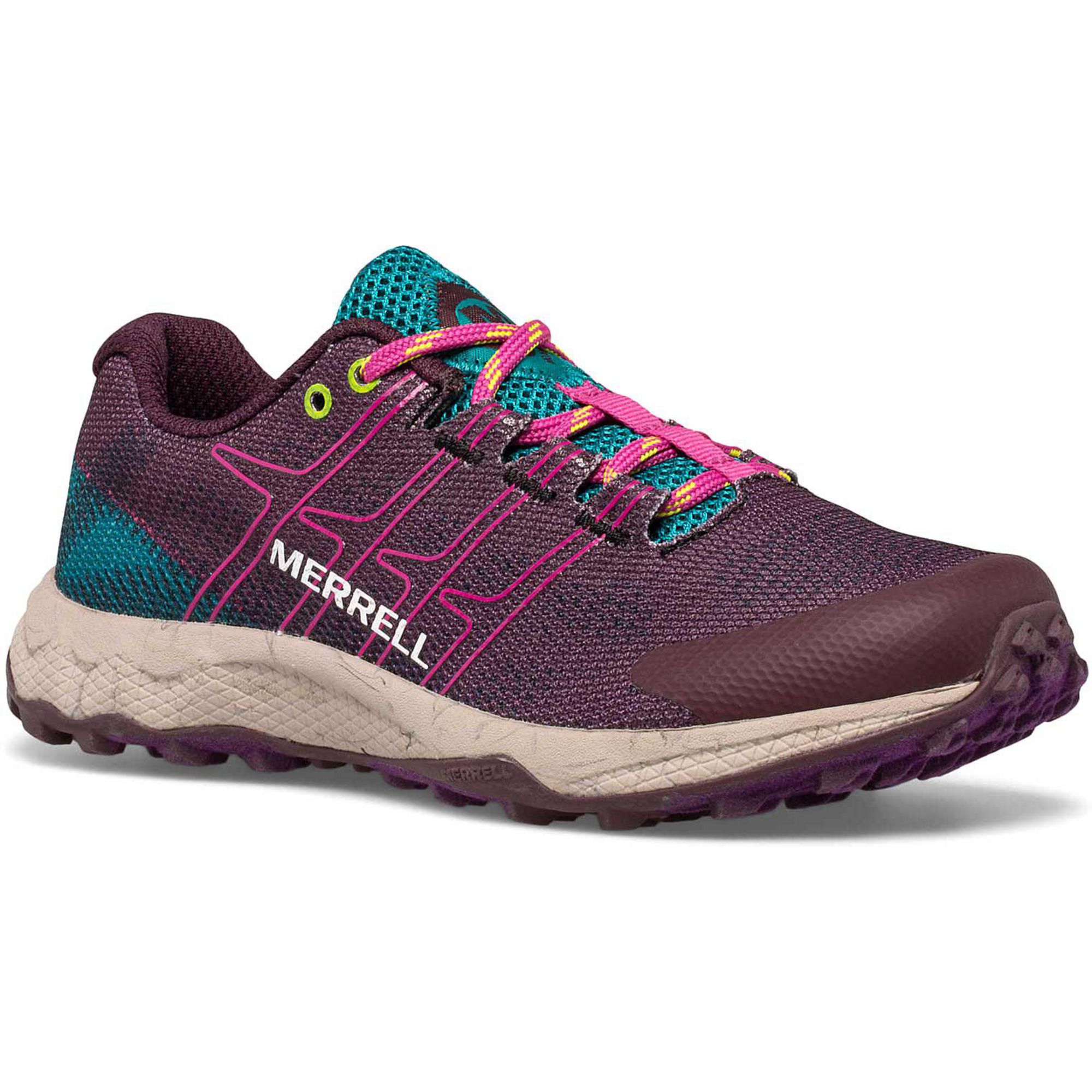 Детские кроссовки для бега по пересеченной местности Moab Flight Trail Running Shoes Merrell, Burgundy — фото 2