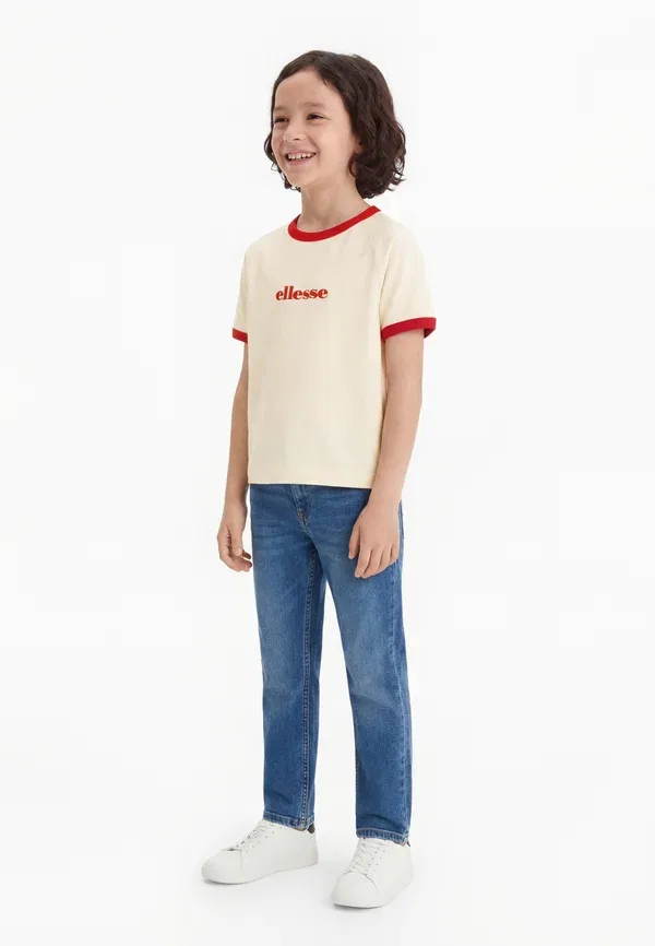 Футболка с принтом Ellesse Carpano, светло-бежевый/красный