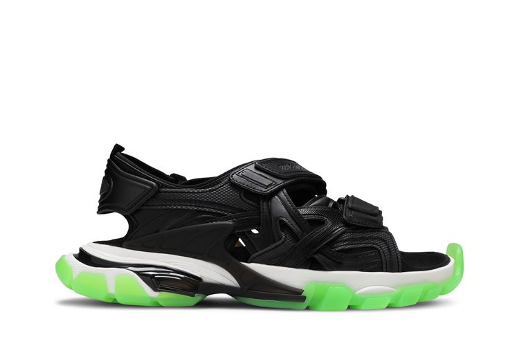 

Кроссовки Balenciaga Track Sandal 'Clearsole - Black Fluo Green', черный