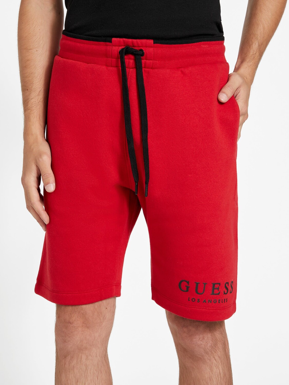

Флисовые шорты с логотипом Eco Ansley Guess Factory, цвет Rugby Red